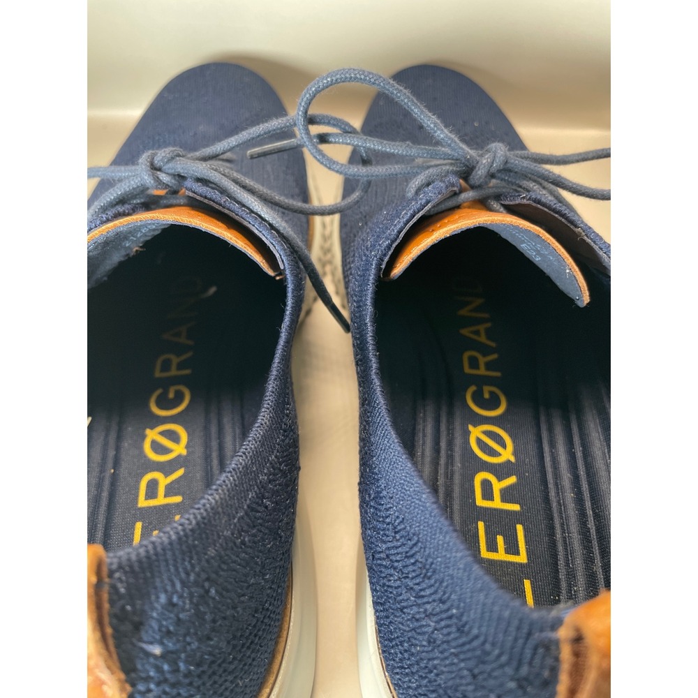 Cole Haan Zerogrand Stitchlite Navy Blue Knit Oxford Shoes C27569 Mens 13 M - Picture 4 of 6